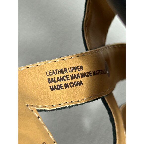 Born Concepts Women's Leather Studded Ankle Strap Wedge Sandals in Black - Sz 9 - Picture 8 of 10